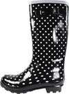 New Womens Rain Boots Rubber Solid Color Hi Height Wellie Hi Calf Snow Rainboots, 38740