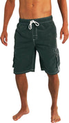 Norty Mens Swim Trunks - Watershort Swimsuit - Cargo Pockets - Drawstring Waist