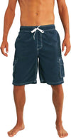 Norty Mens Swim Trunks - Watershort Swimsuit - Cargo Pockets - Drawstring Waist