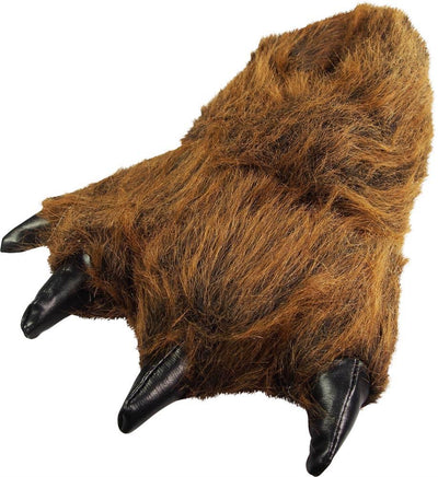 Norty Grizzly Bear Stuffed Animal Claw Slippers - Plush Paw Slippers - Furry Animal Slippers - Toddlers, Kids & Adults - Fun Costume Play & Everyday Wear