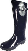 Norty Women's Hurricane Wellie - Glossy Waterproof Hi-Calf Rainboots, 39698