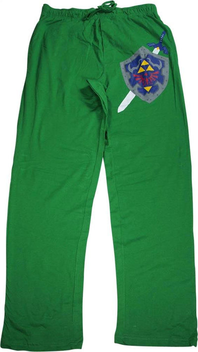 Legend of Zelda Shield Mens Lounge Pants in Green