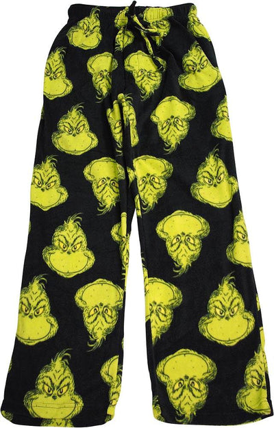 Dr Suess - Mens Grinch MicroFleece Sleep Lounge Pajama Pant