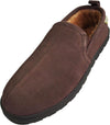 Norty Mens Genuine Leather Cowhide Suede Slippers - Twin Gore Slip On Loafer, 39865