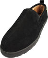 Norty Mens Genuine Leather Cowhide Suede Slippers - Twin Gore Slip On Loafer, 39865