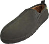 Norty Mens Genuine Leather Cowhide Suede Slippers - Twin Gore Slip On Loafer, 39865