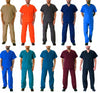 Natural Workwear Mens Authentic EDS Unisex Medical Uniform Cargo Scrub Set, 39918