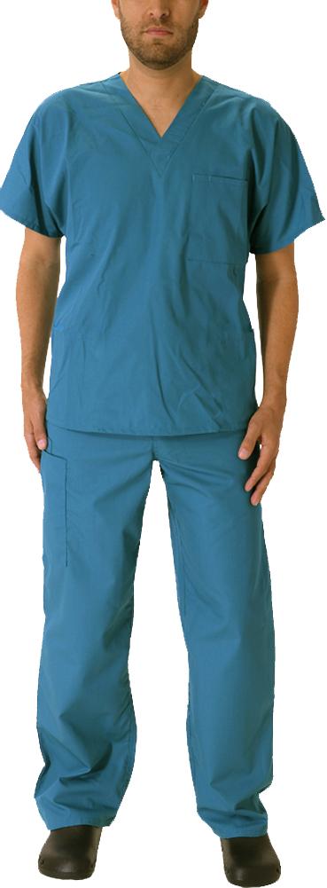 Natural Workwear Mens EDS Medical Dental Uniform - Premium Scrubs Set XXS - 3XL