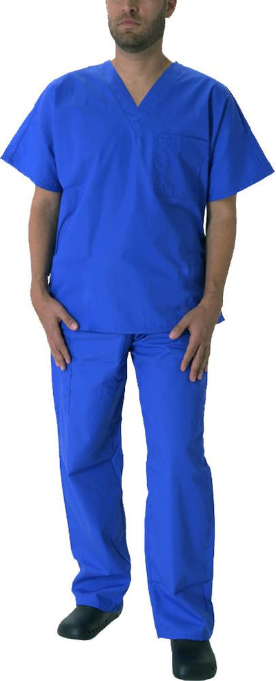 Natural Workwear Mens Authentic EDS Unisex Medical Uniform Cargo Scrub Set, 39918