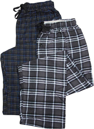 Hanes Mens Big & Tall Pack of 2 - 100% Cotton Flannel Pajama Sleep Lounge Pant, 39944