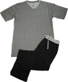 Hanes Mens Short Sleeve Jersey Knit 2 Piece Pajama Sleep Lounge Set, 39947