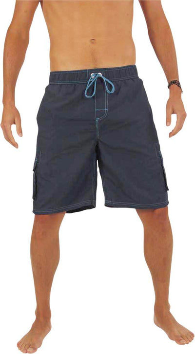 Norty Mens Swim Trunks - Watershort Swimsuit - Cargo Pockets - Drawstring Waist