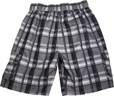 New Norty Mens Cargo Striped & Plaid Boardshort Swim Trunks - Sizes S - XL, 39955