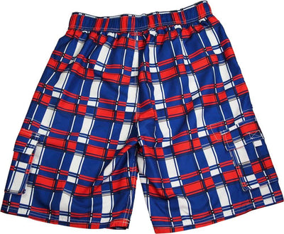 New Norty Mens Cargo Striped & Plaid Boardshort Swim Trunks - Sizes S - XL, 39955