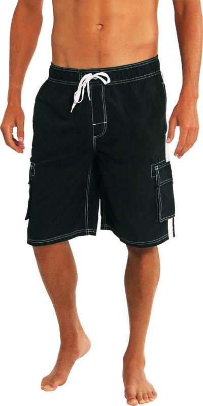 Norty Mens Big Extended Size Swim Trunks - Mens Plus King Size Swimsuit thru 5X, 39961