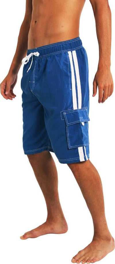 Norty Mens Big Extended Size Swim Trunks - Mens Plus King Size Swimsuit thru 5X, 39961