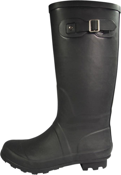 New Womens Rain Boots Rubber Solid Color Hi Height Wellie Hi Calf Snow Rainboots, 38740