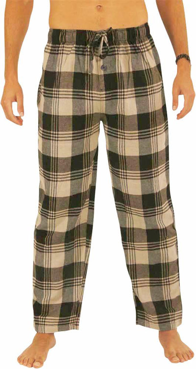 Norty Mens Cotton Yarn Flannel Pajama Lounge Sleep Pant - 16 Prints Available, 39974