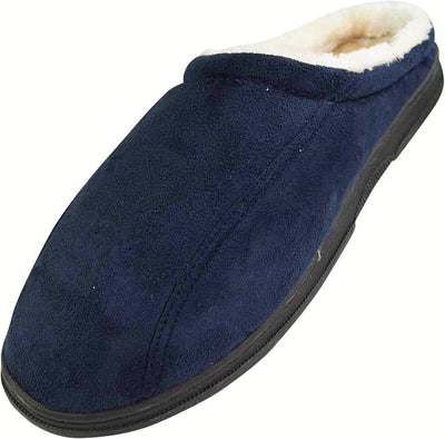 Perry Ellis Portfolio Mens Memory Foam Clog Slipper Coral Fleece or Microsuede, 40035