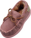 NORTY Little Kids/Toddler Boys Girls Suede Leather Moccasin Slip On Slippers, 40108