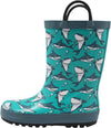 Norty Big Kids Boys Girls Waterproof Rubber Printed Rain Boots - 13 Patterns, 40145