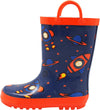 Norty Big Kids Boys Girls Waterproof Rubber Printed Rain Boots - 13 Patterns, 40145