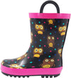 Norty Big Kids Boys Girls Waterproof Rubber Printed Rain Boots - 13 Patterns, 40145