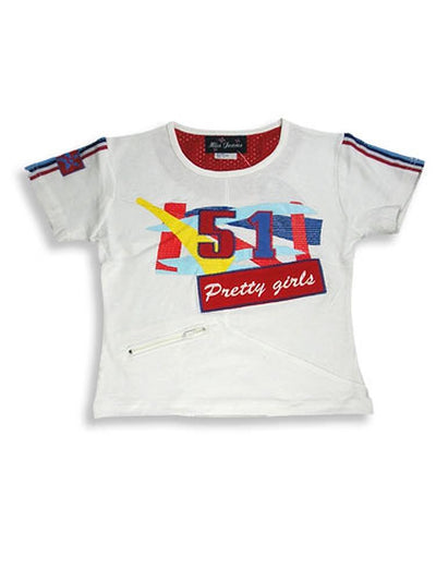 Miss Jeans - Little Girls' Short Sleeved Tee