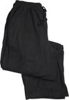 Perry Ellis Sleepwear Men's Solid Drawstring Fleece Pajama Pants, Black