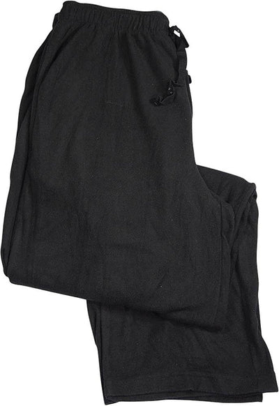 Perry Ellis Sleepwear Men's Solid Drawstring Fleece Pajama Pants, Black