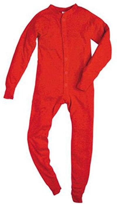 Indera Big Boys Rib Knit Union Suit, Red 23475