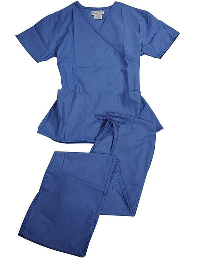 Natural Uniforms - Women's Mock Wrap/Flare Pant Medical Scrubs Set