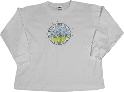 Mulberribush - Little Girls' Long Sleeve Flowers Shirt