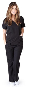 UltraSoft Premium 2 Pocket Cross Over Tunic Medical Scrub Set For Women - JUNIOR FIT