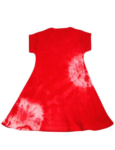 Glitter Girl - Little Girls Short Sleeve Tie Dye Dress