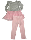 Flapdoodles - Little Girls Striped Long Sleeve Pant Set