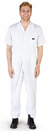 Natural Workwear - Mens Short Sleeve Basic Blended Work Coverall Includes Big & Tall Sizes - Order 1 size bigger