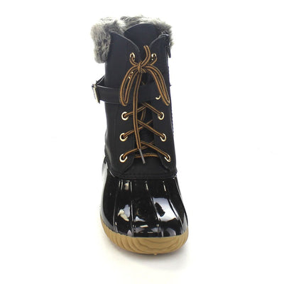 AXNY - Womens Dylan-7 Lace Up Buckle Strap Ankle Rain or Snow Duck Boot