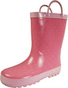 Norty Waterproof Rubber Rain Boots for Kids - Easy Pull-On Handles - For Boys and Girls - Toddlers and Big Kids 39815