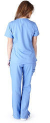 UltraSoft Premium Classic 3 Pocket V-Neck Medical Scrub Set For Women - JUNIOR FIT