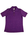 French Toast - Little Girls SS Interlock Fitted Knit Polo Picot Collar