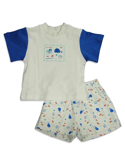 Snopea - Baby Boys Short Sleeve Fish Short Set