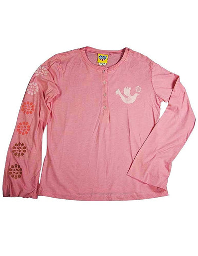 Junk Food - Big Girls' Long Sleeve Henley Tee Shirt