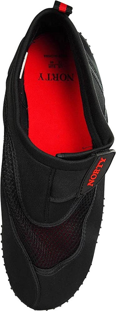 Norty Mens Big Sizes 13-15 Aqua Sock Wave Water Shoes - Waterproof Slip-Ons for Pool, Beach and Sports