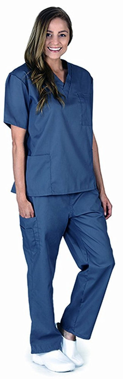 Natural Workwear Uniform - Unisex - Premium Medical Nurse Scrubs Set - XXS - 3XL