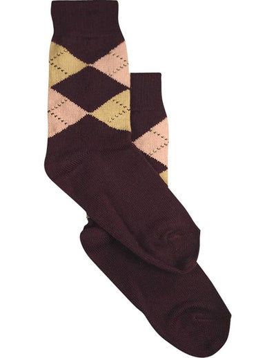 Tic Tac Toe - Big Girls' Argyle Sock