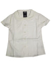 FRENCH TOAST Girls Short Sleeve Peter Pan Blouse with Lace Trim Collar - E9322