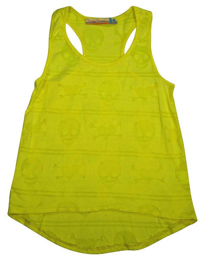 Vintage Havana - Big Girls' Hi Lo Skull Tank Top