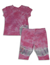 Mish - Baby Girls Short Sleeve Tie Dye Short Set, Pink 26683-12Months