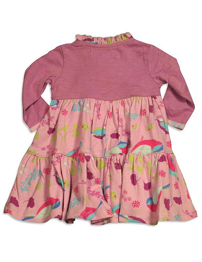 Baby Lulu - Little Girls Long Sleeve Rosa Birdie Dress